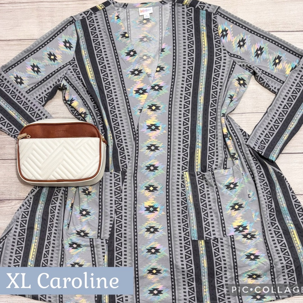NWT Lularoe Caroline Cardigan with Abalone Coloring. Size XL